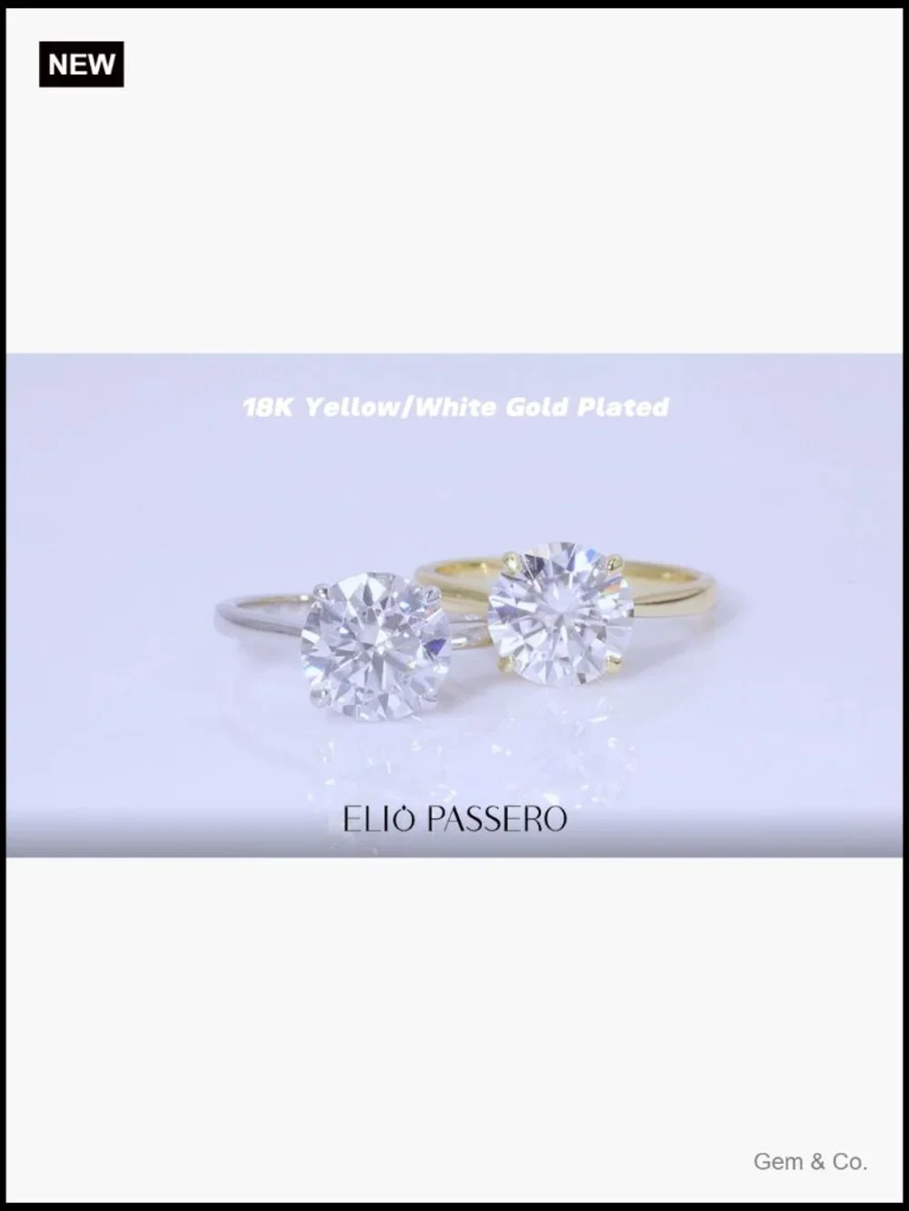 Moissanite Engagement Ring 925 Sterling Silver Plated Wedding Band Solitaire